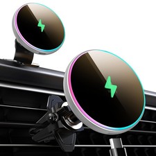 for Magsafe Car Mount Charger-15W Wireless Car Charger-Magnetic Car Holder fo...