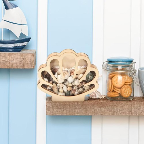 Shell Storage Box, Wooden Ornaments, Interior Decoration N4F2 - Picture 8 of 11