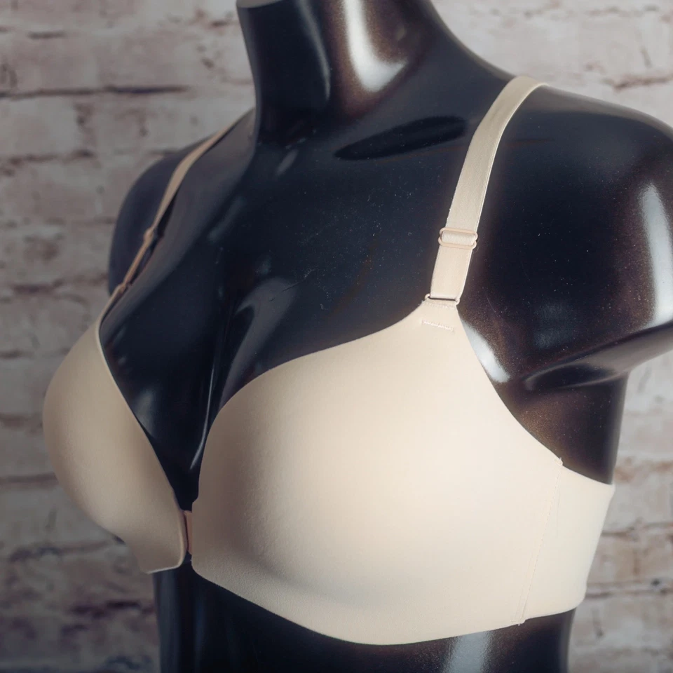 Sujetador Camiseta Soma 36DD Enbliss Cierre Frontal Espalda Corredora Con Aros Suavizante Desnudo Foto 3 de 4