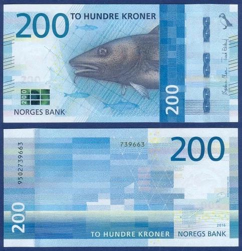 NORWAY 200 Kroner 2016 UNC P.  55