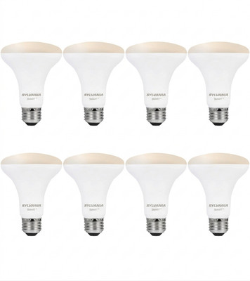 Sylvania WiFi LED Smart Light Bulb 65W BR30 Soft White Dimmable 8 Pack