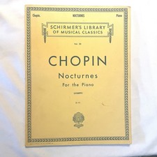 G. Schirmer Chopin Nocturnes Piano Sheet Music Vol. 30 Classical