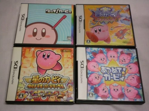 Kirby Super Star Ultra Squeak Squad Touch Kirby Mass Attack 4 set DS Japan used