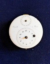 Movimento orologio da tasca a mandrino verge pocket watch Bourette Parigi del 1800