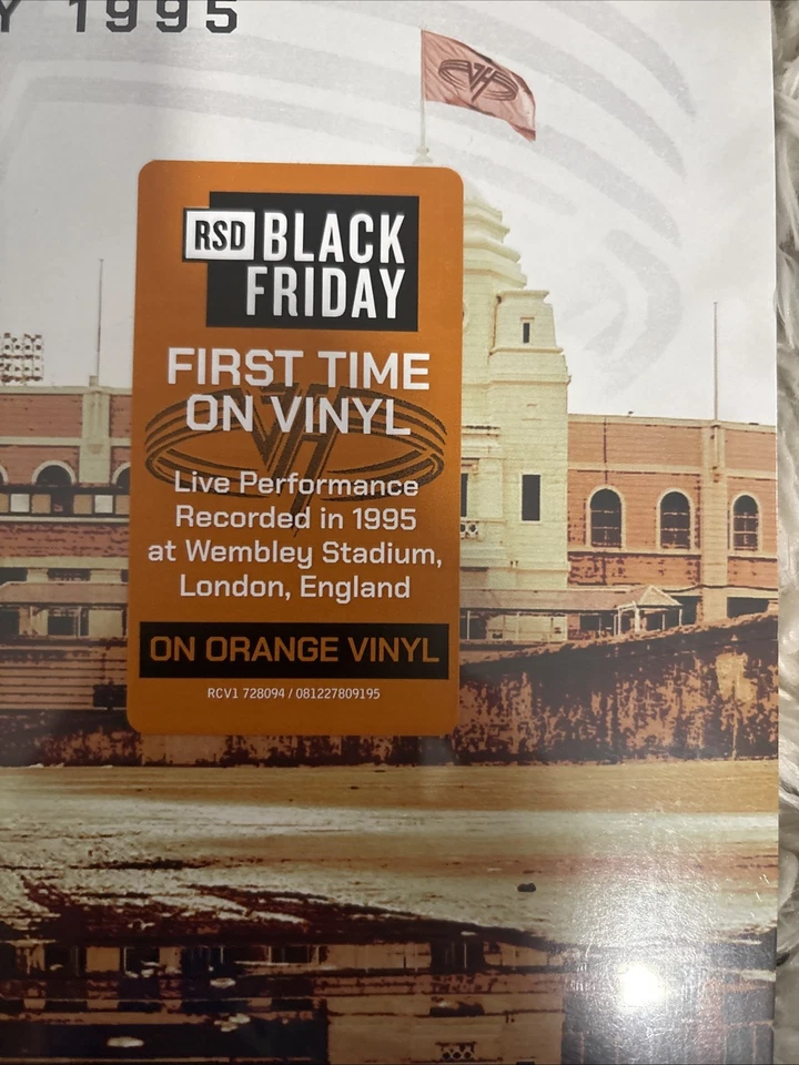 Limited Van Halen Live Wembley Color Vinyl New Sealed LP Record Album Gatefold - Image 2 of 3