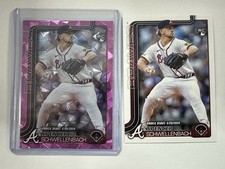 2025 Topps Update Spencer Schwellenbach RC #US118 Pink Diamante + Base Debut