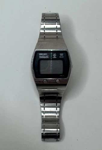 Seiko Men's Vintage Silver Tone Digital Quartz Watch 0634-5009 - NEEDS REPAIR