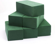 6 PCS Floral Foam Blocks, 9  Lx4.2  Wx1.9  H Florist Flower Foam Green Bricks Fl