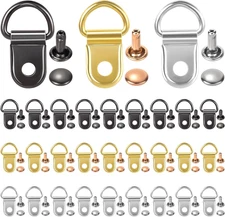 HINZIC 30 Sets Shoe Boot Lace Hooks Silver Black Gold Alloy Buckle Replacement F