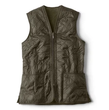 Barbour Vest Mens Polarquilt Waistcoat Zip In Liner Quilted Fleece-(Full Size)