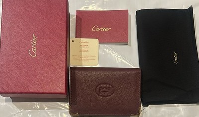 Cartier Must de Cartier Red Calfskin Leather Card Holder 4CC Luxury Wallet