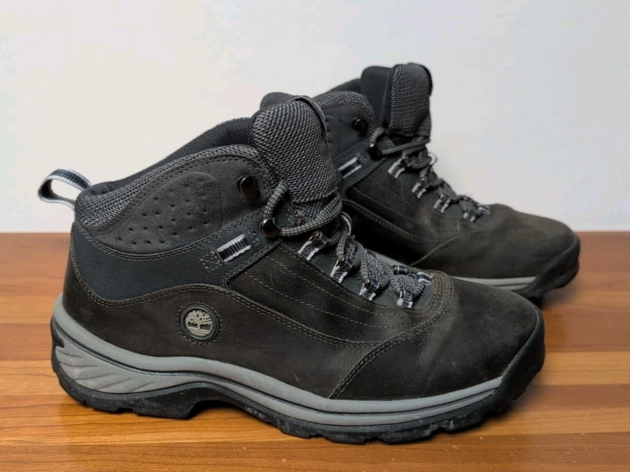 Timberland Trail Hiking Conway Boots Mens Size 11 Gray Genuine Leather Gorpcore