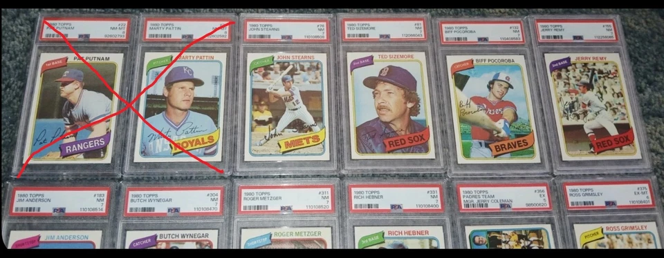 Lote de (15) 1980 cartões de beisebol TOPPS ~ TODOS PSA 5-7 - Imagem 2 de 4