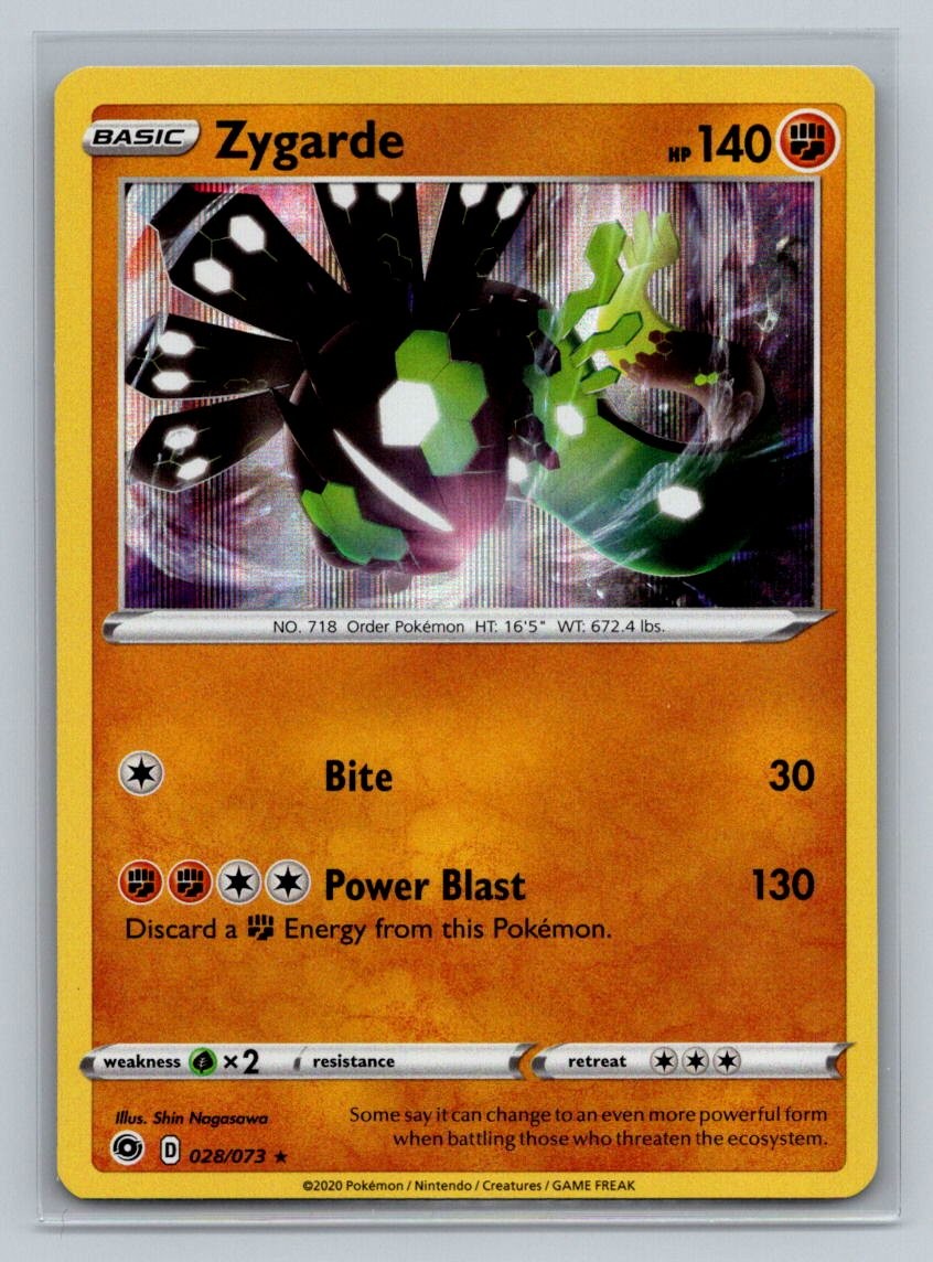 Pokemon Champion's Path #28/73 Zygarde Holo Rare