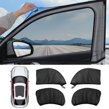 4-Pack Car Window Shades with Insect Screen, UV Blocking  Breathable Mesh, U...