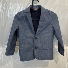 Boden Mini Smart Blazer Kids Size 5-6Y Button Blue Suit Jacket