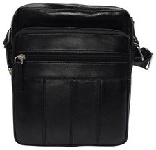 Genuine Leather Messenger Bag for Men Adjustable Shoulders Sling Crossbody Bag