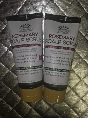 Okay Rosemary Scalp Scrub Infused With Biotin 7 Fl Oz Lot Of 2