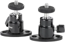 1/4"-20 Mini Ball Head with Ceiling Mount for CCTV & Video Wall Monitors Moun.