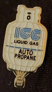 DATE? " ICC LIQUID PROPANE" SPECIAL SHAPE HOT AIR BALLOON PIN "S/H COMB"