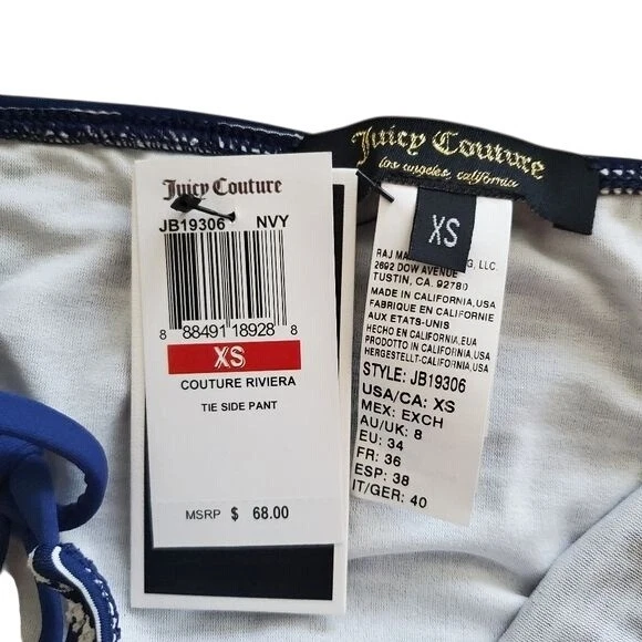 Juicy Couture Conjunto de Natación Couture Riviera Lado Bikini y Sujetador Bandeau Talla XS Foto 4 de 4