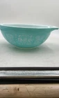 Vintage Pyrex Turquoise Amish Butterprint Cinderella Oval Shape Mixing Bowl