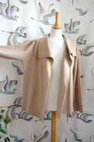 BNWOT PURE COLLECTION Beige ribbed Wool blend cardigan size L