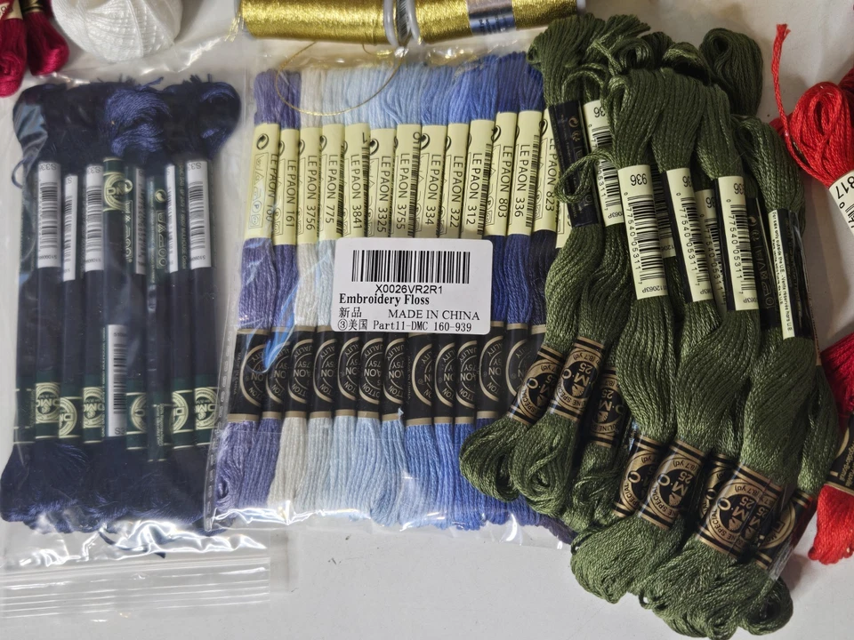 Embroidery Floss Lot Of 216 Skeins Cross Stitch Thread Mixed Colors New + Thread - Image 4 of 4