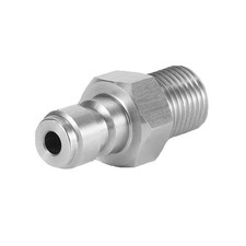 Universal 8mm Quick-Disconnect Plug Adapter, Stainless Steel 1/8" BSPP Male T...