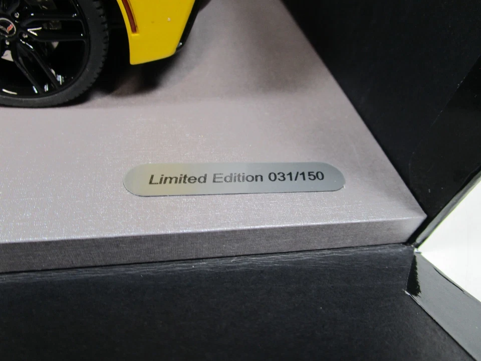 MODELOS BBR 1/18 RARO VELOCIDAD AMARILLO C7 CHEVY CORVETTE USADO *LEER* HECHO 150 Foto 3 de 4