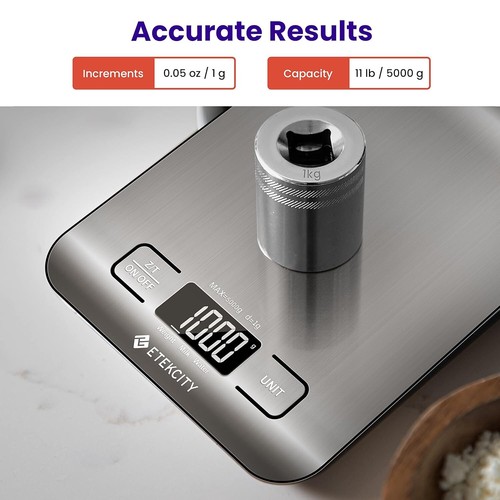 Etekcity Food Kitchen Scale, Digital Grams and Ounces for Weight Loss, Baking, C - Picture 8 of 12