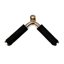 Multi Gym  Tricep V Bar Pull Down Rubber Grip Angled Cable Machine Attachment