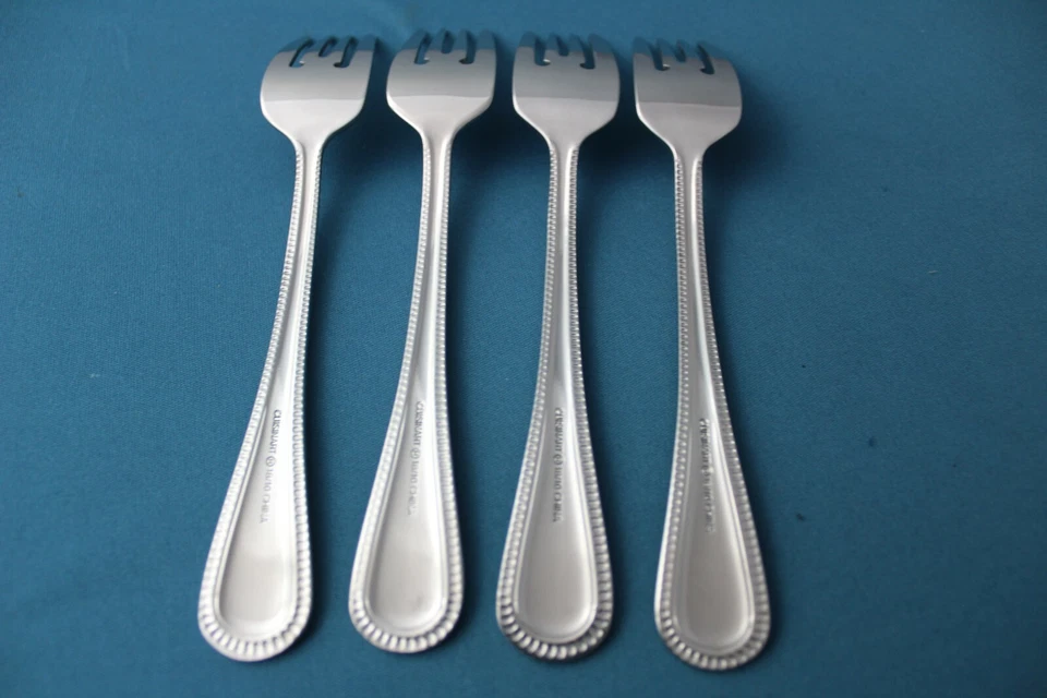 4 tenedores de ensalada Cuisinart CUENTAS TOSCANAS 18/10 acero inoxidable cuentas China NUEVO 7" Foto 4 de 4