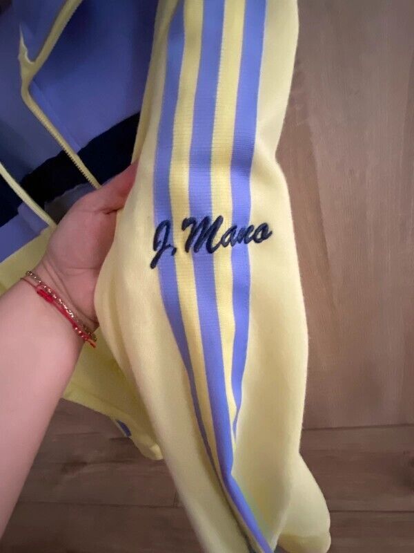 Rare Adidas 83-C Jacket Yellow Purple J. Mano Track Top Logo Rare Adidas 83-C Jacket Yellow Purple J. Mano Track Top Logo