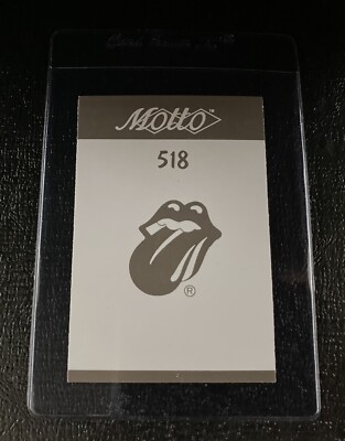 The Rolling Stones 1987 Motto Trivia Game Trading Card Band Logo Mick Jagger 80s