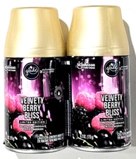 2 Pack Glade Automatic Spray Refill Velvety Berry Bliss Bordeaux Mixed Berries