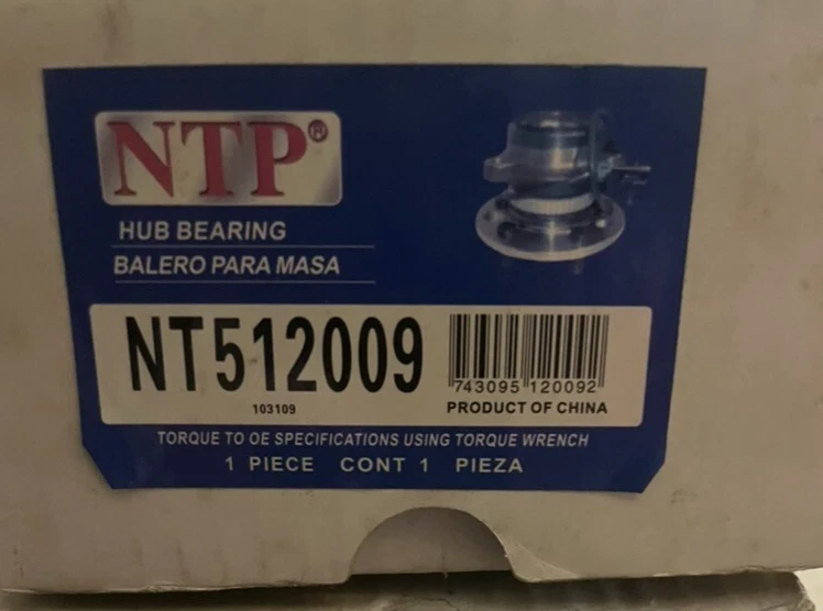 Wheel Bearing DRIVEWORKS NT512009 fits; Toyota Camry 1987-2001 - Image 2 of 4