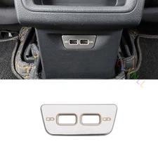 Rear USB Socket Switch Cover Trim Fit For VW Golf MK8 2020-2021 Silver Titanium
