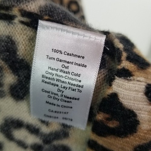 Talbots animal print pure cashmere sweater womens XL - Picture 3 of 7