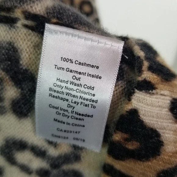 Talbots animal print pure cashmere sweater womens XL - Image 3 of 4