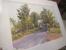 Signed Joop Vegter Near Laconia NH New Hampshire Landscape watercolor painting