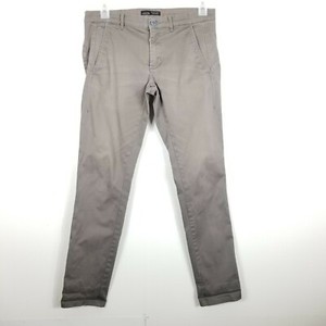 Zara Man Basic Collection Chino Pants Men Flat Front Gray 31 | eBay