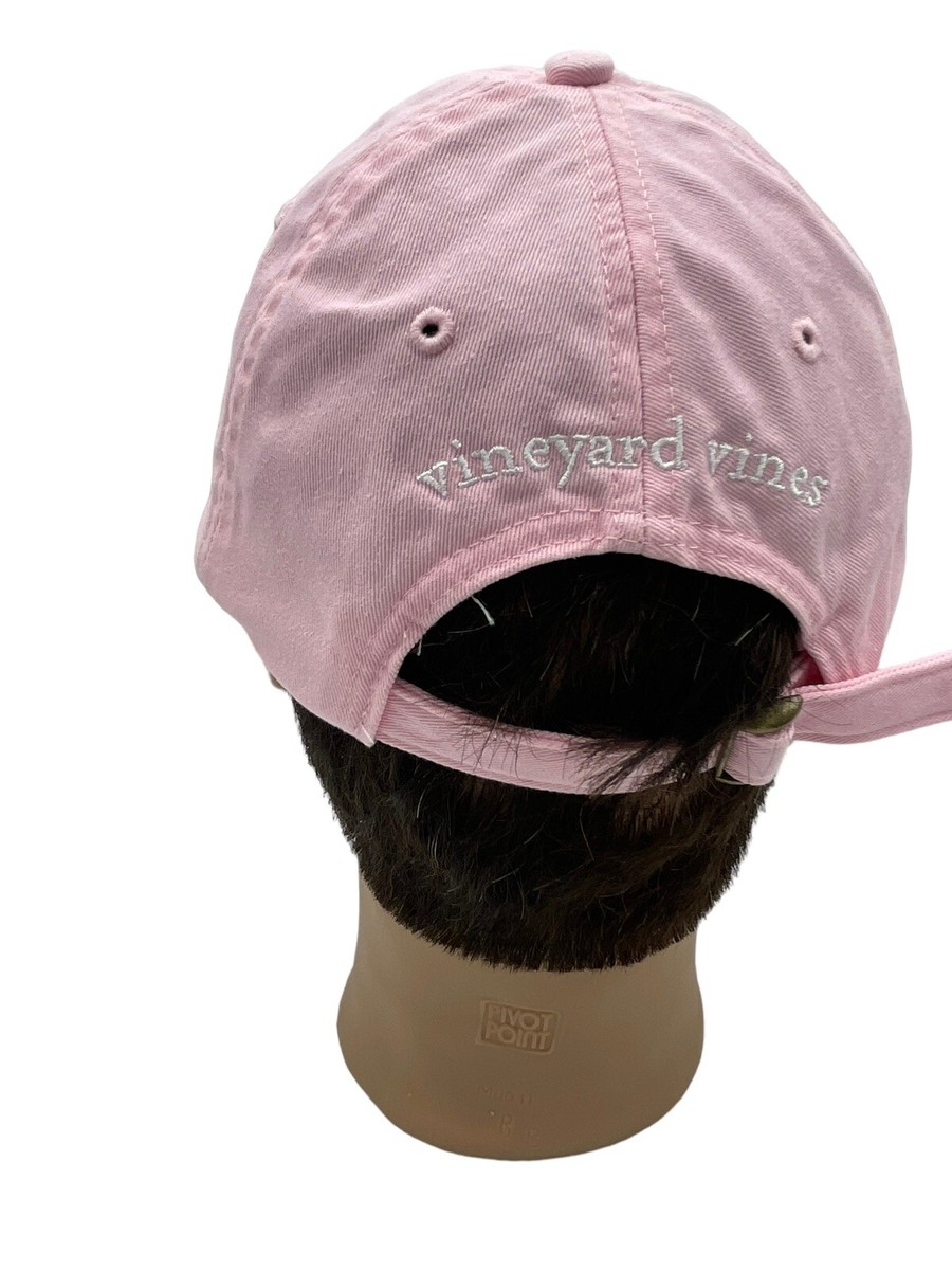 Vineyard Vines Cream Hat with Pink and Green Stripes Vineyard Vines | Accessories | Vineyard Vines Navy And Cream  main image 3