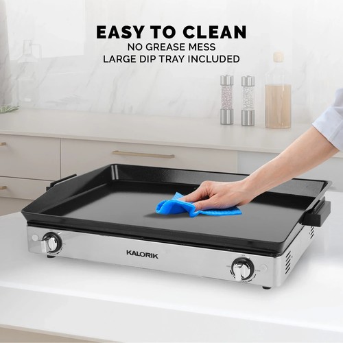 KALORIK Pro DOUBLE GRIDDLE and COOKTOP, Stainless Steel, NEW in Original Package - Picture 6 of 9
