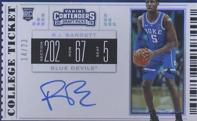 2019-20 Panini Contenders Draft Picks - RJ Barrett #53 for sale | eBay