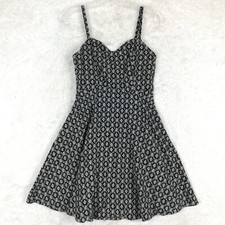 Old Navy Womens Dress Cami Fit & Flare Mini Black Diamond Spaghetti Strap S