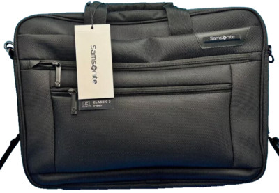 Samsonite 141272-1041 Classic 2 15.6'' Perfect Fit Briefcase Laptop Bag Black