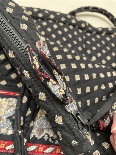 Vera Bradley Vintage Bolso de Prenda Viaje Colgante Bolsillos Acolchados Cremallera Negro - Imagen 15 de 16