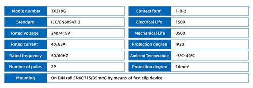 Interruptor de aislamiento 2P 40A 63A Interruptor de bloqueo doble potencia manual transferencia interruptor de circuito - Imagen 9 de 12