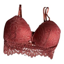 NWT Frederick's of Hollywood Finely Padded Bralette DUCE Pink Women's Size M